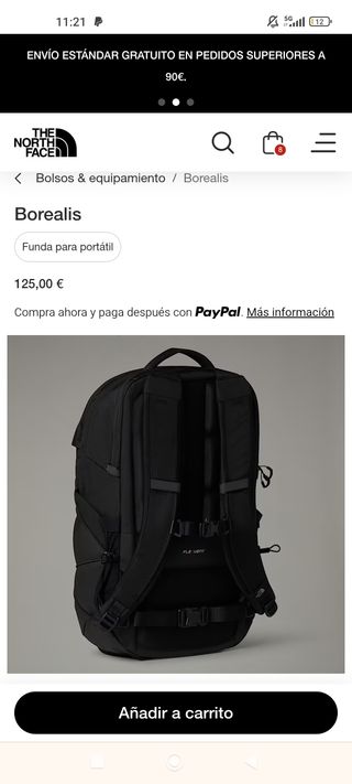 Mochila The North Face Borealis Negra SIN ESTRENAR