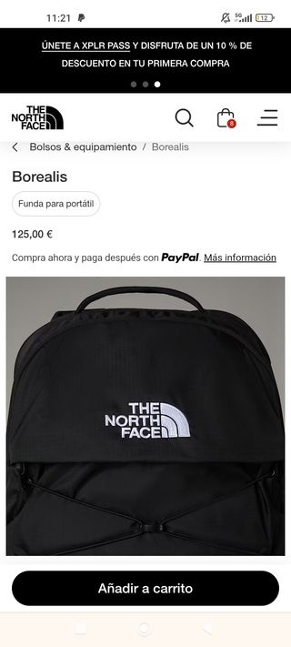 Mochila The North Face Borealis Negra SIN ESTRENAR