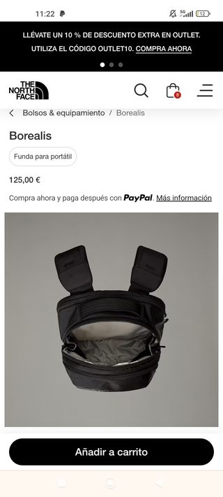 Mochila The North Face Borealis Negra SIN ESTRENAR