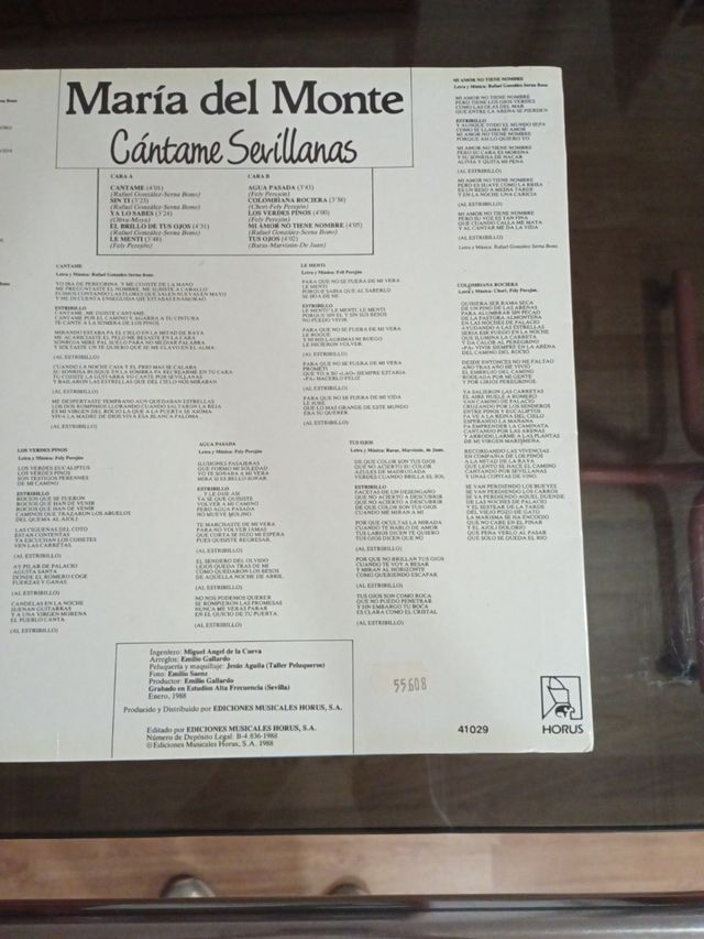 Vinilo María del Monte - Cántame Sevillanas