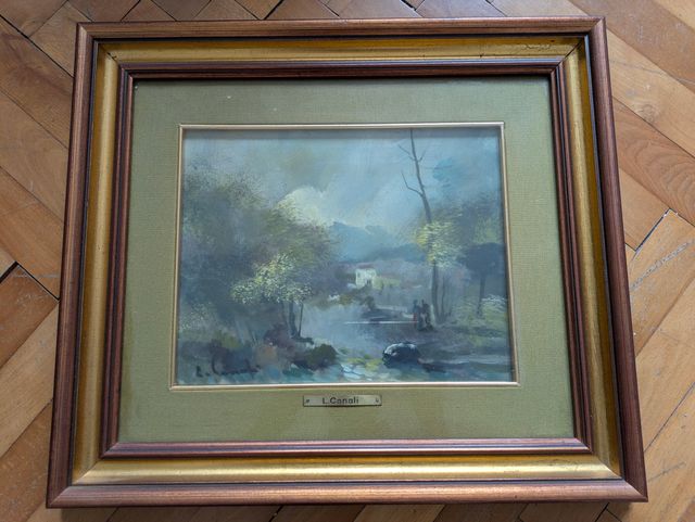Quadro olio su tavola firmato Luigi Canali