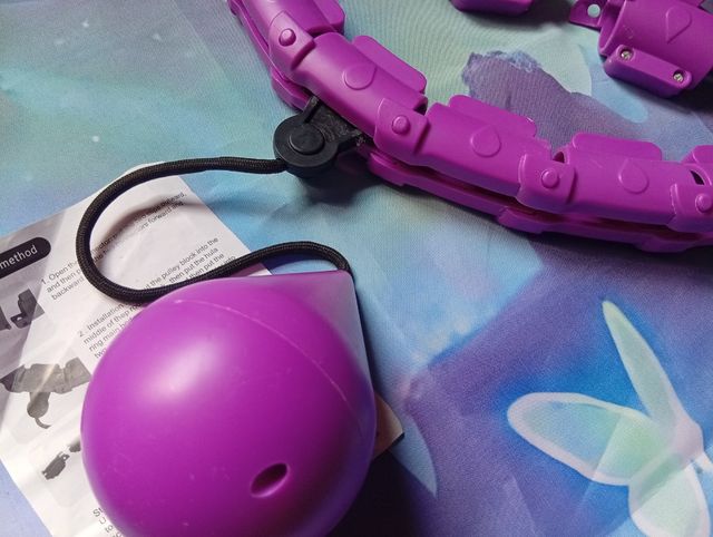 Smart Aro Hula Hoop Morado Fitness Ejercicio pesas