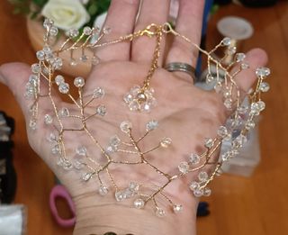 Collar choker con cuentas de cristal