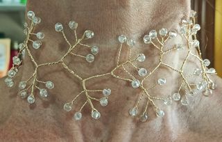 Collar choker con cuentas de cristal