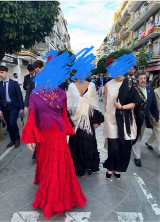 Traje Flamenca Rojo Volantes
