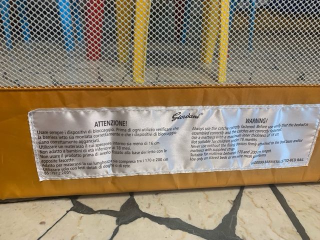 Spondina letto bambini arancione