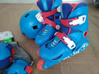 Patines Oxelo Play 3, Casco,Protecciones y bolsa
