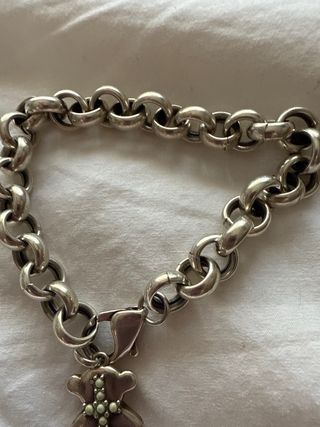 Pulsera Tous Oso Plata con Cruz