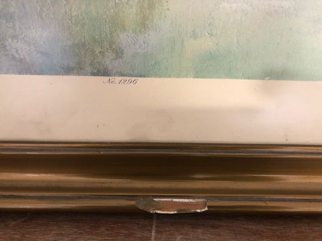 Marco con grabado del pintor George's Robin. N1296