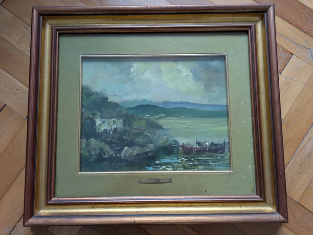 Quadro olio su tavola firmato Luigi Canali