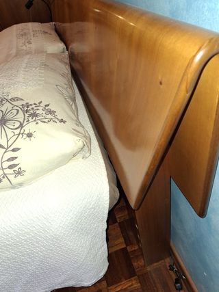 Letto matrimoniale vintage noce nazionale