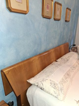 Letto matrimoniale vintage noce nazionale
