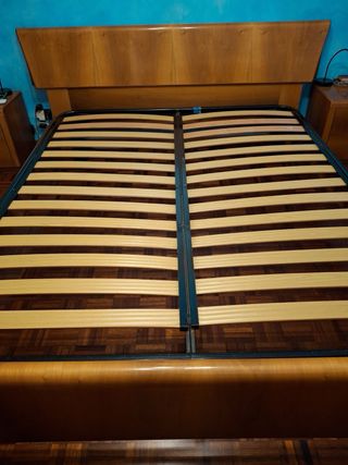Letto matrimoniale vintage noce nazionale
