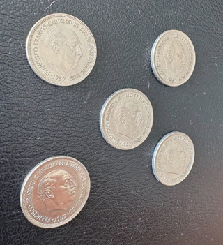 Lote 5 Monedas 25 Pesetas 1957