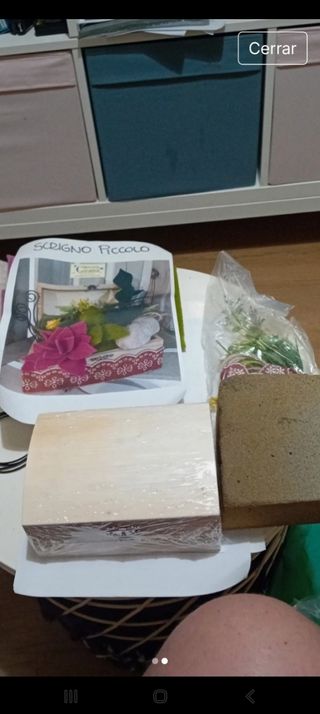 Caja decorativa de madera nueva