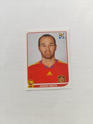 CROMO INIESTA ESPAÑA CAMPEONA MUNDIAL 2010.