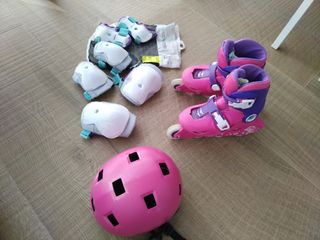 Patines Oxelo play3 con Casco y Protecciones