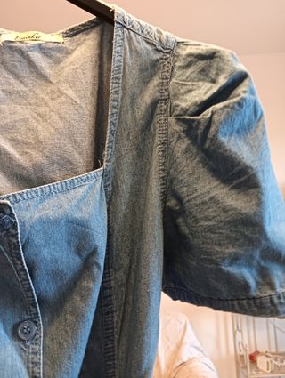 Vestito di jeans lungo con bottoni