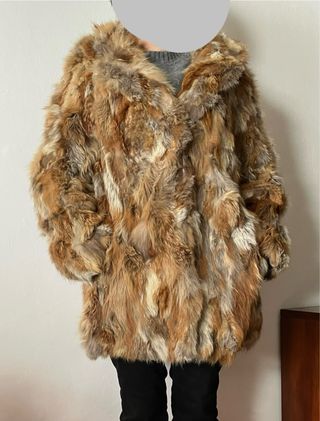 Chaquetón Vintage Piel Zorro Auténtica Talla 40/42