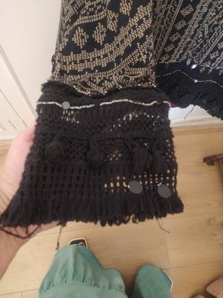 Kimono Zara Punto Negro Multicolor Talla Única