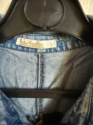 Camicia jeans donna floreale