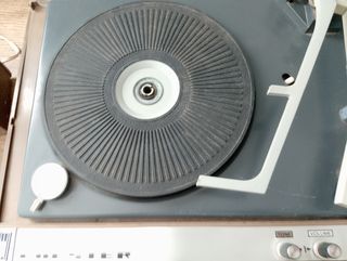 Tocadiscos Kolster Marrón y Plateado