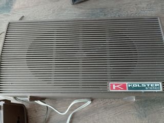 Tocadiscos Kolster Marrón y Plateado