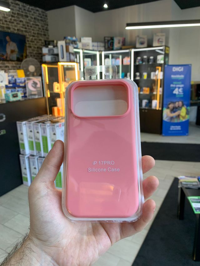 Capa Silicone iPhone 17 Pro Rosa