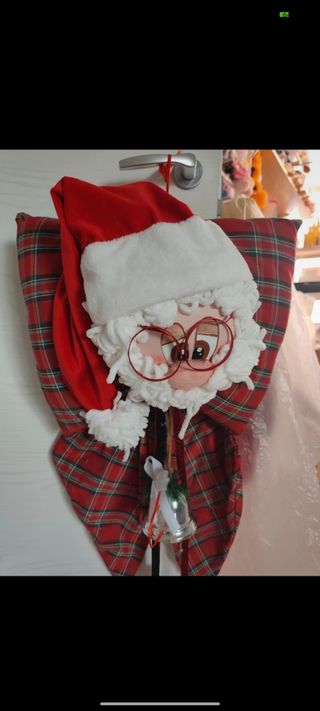 Fiocco natalizio Babbo Natale a quadri