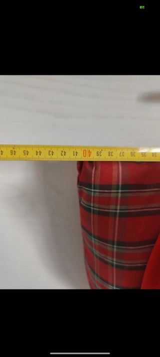 Fiocco natalizio Babbo Natale a quadri