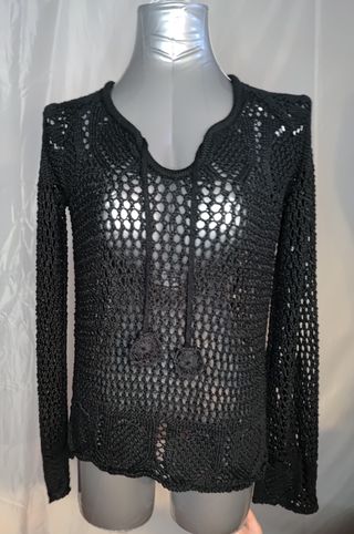 Jersey calado Kiabi negro talla L