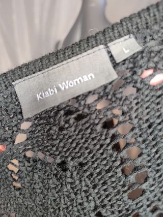 Jersey calado Kiabi negro talla L