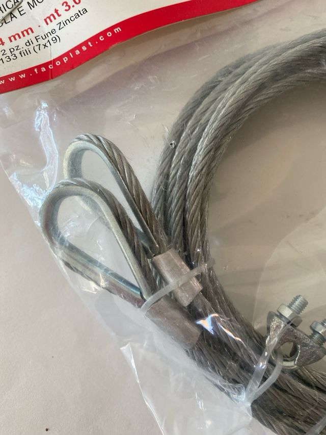 Kit ricambio fune zincata per basculante