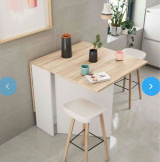 Mesa auxiliar cocina abatible madera