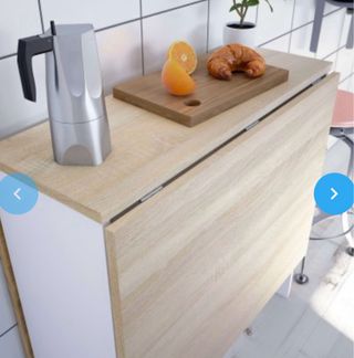 Mesa auxiliar cocina abatible madera