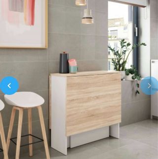 Mesa auxiliar cocina abatible madera
