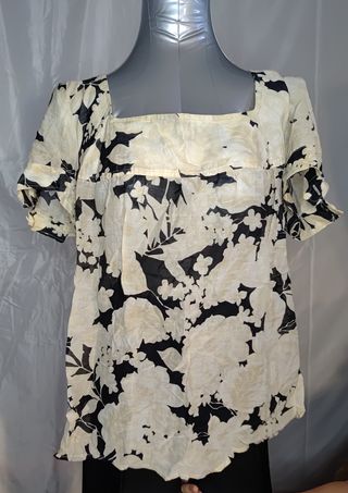 Blusa H&M Cuello Cuadrado Estampado Floral