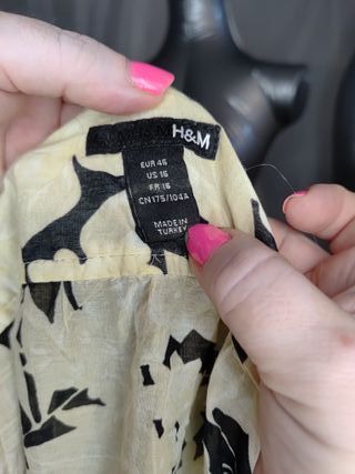 Blusa H&M Cuello Cuadrado Estampado Floral