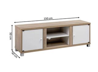 Mueble TV 2 Puertas Madera y Metal