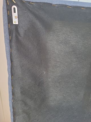 Cabecero tapizado azul