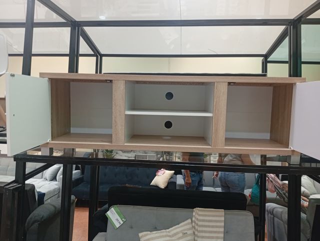 Mueble TV 2 Puertas Madera y Metal