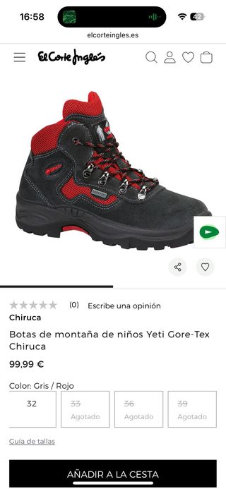 Botas de Montaña Chiruca Gris y Rojo Goretex