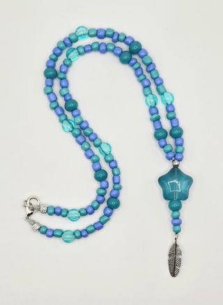 Girocollo e Orecchini Stella e Piuma 