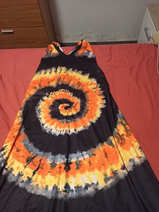 Mono largo estampado tie-dye