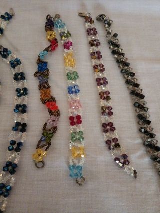 Pulseras de abalorios de cristal