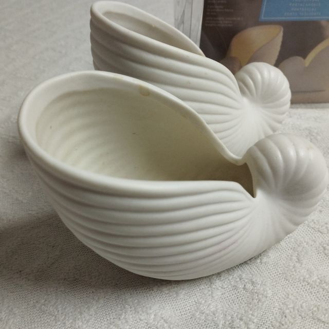 Portacandele a forma di conchiglia, set da 2
