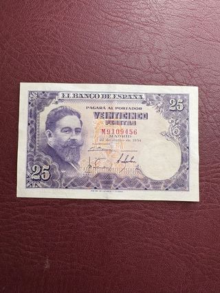 Billete 25 pesetas 1954 Banco de España