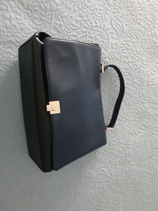 Bolso A. Schelesser Asa Negro/Azul.