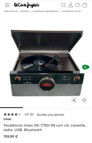 Tocadiscos INVES Marrón