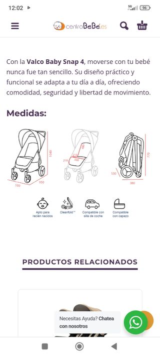 Silla de Paseo Valco Baby Snap 4 Roja